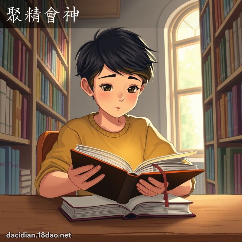 聚精會神 - 國語大辭典配圖