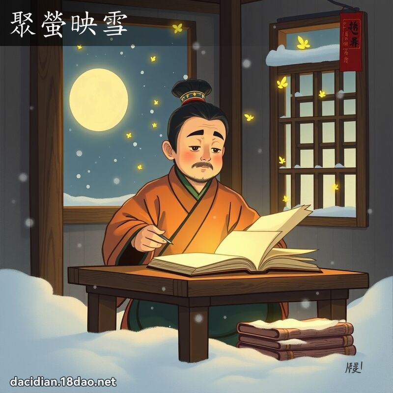 聚萤映雪 - 国语大辞典配图