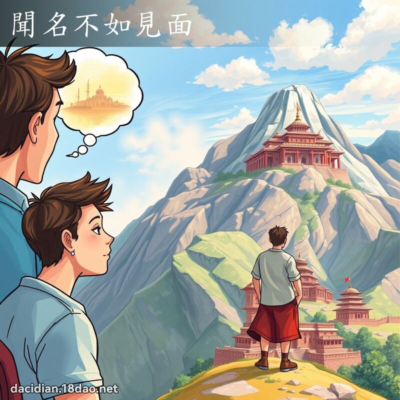 闻名不如见面 - 国语大辞典配图