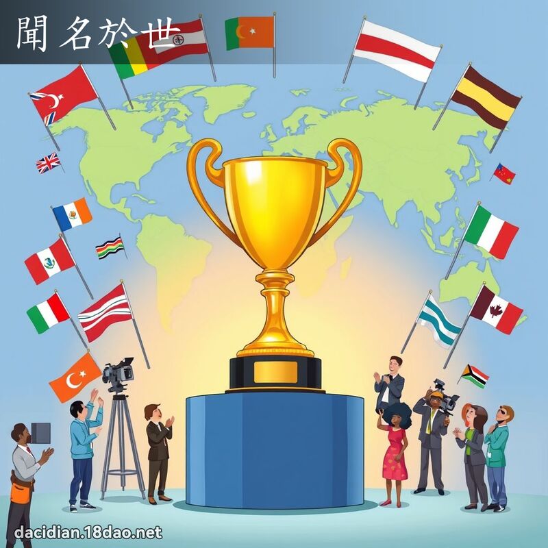 聞名於世 - 國語大辭典配圖