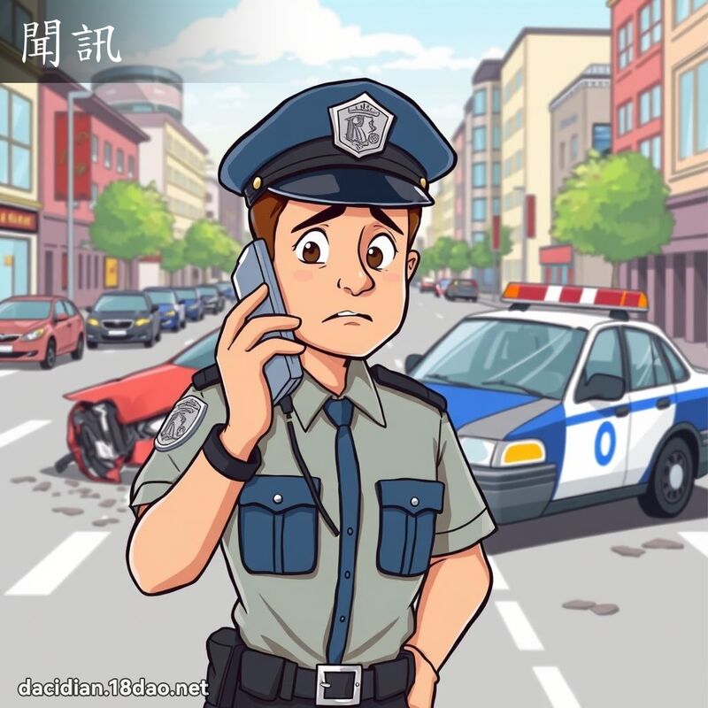 闻讯 - 国语大辞典配图