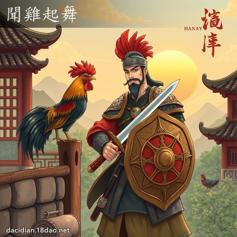 聞雞起舞 - 國語大辭典配圖
