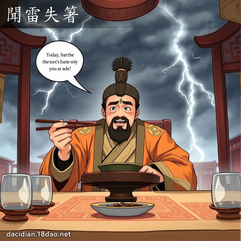闻雷失箸 - 国语大辞典配图
