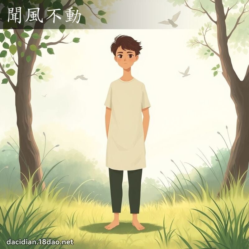闻风不动 - 国语大辞典配图