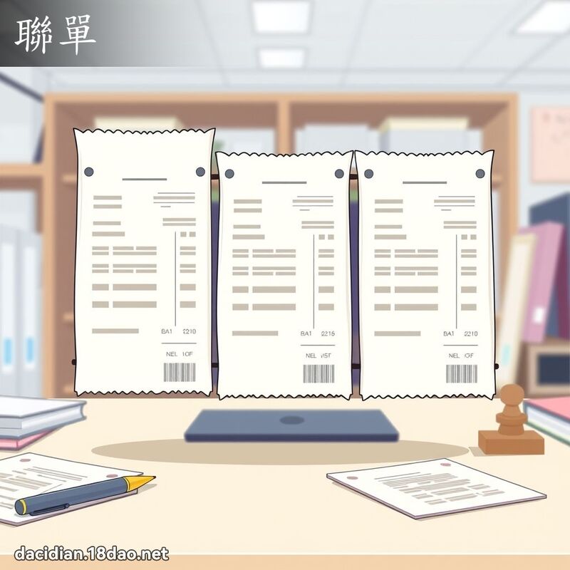 聯單 - 國語大辭典配圖