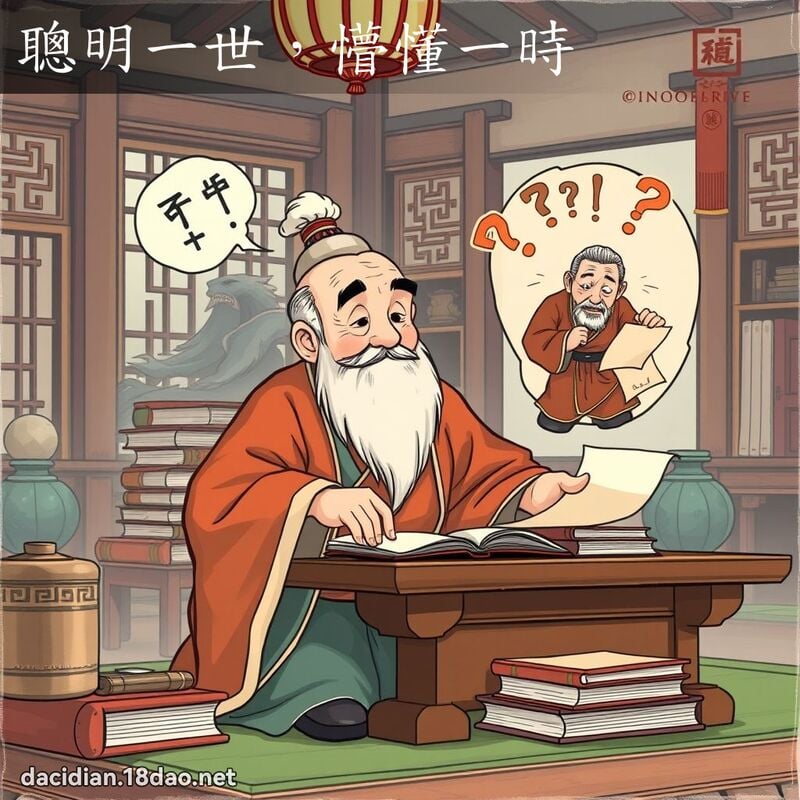聰明一世，懵懂一時 - 國語大辭典配圖