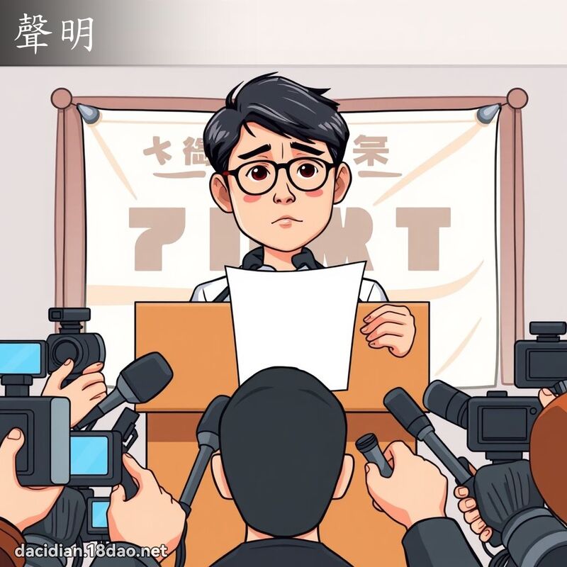 聲明 - 國語大辭典配圖