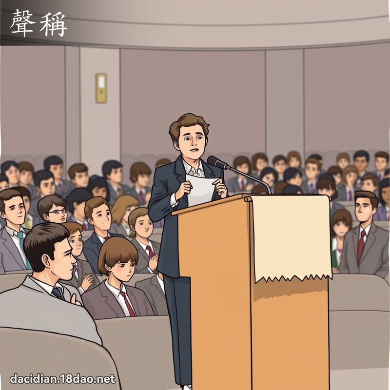 声称 - 国语大辞典配图