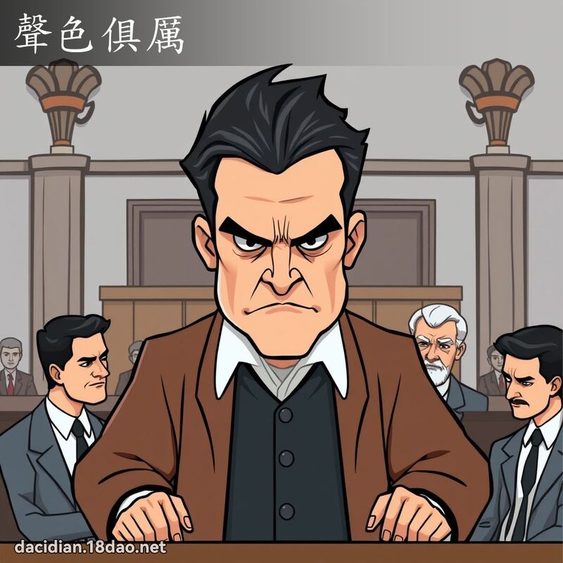 声色俱厉 - 国语大辞典配图