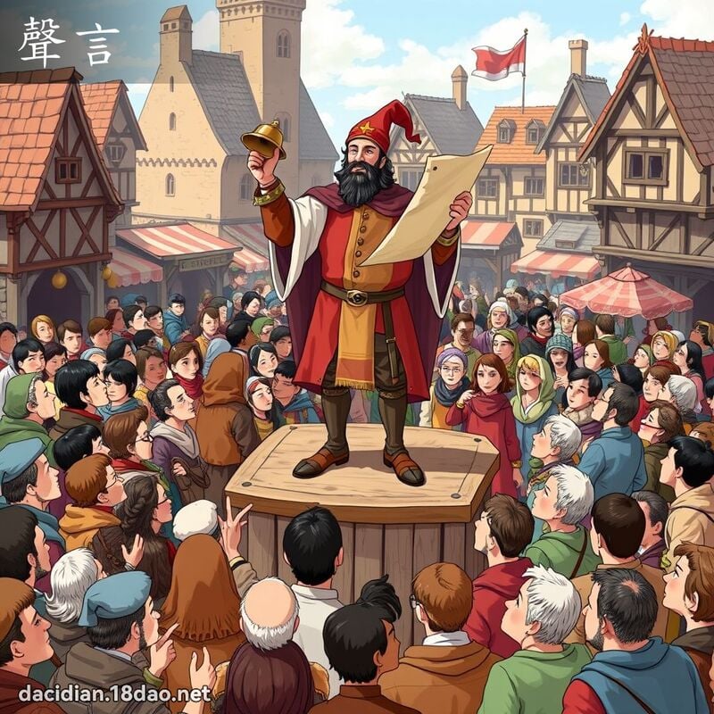 聲言 - 國語大辭典配圖