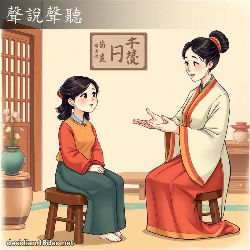 聲說聲聽 - 國語大辭典配圖