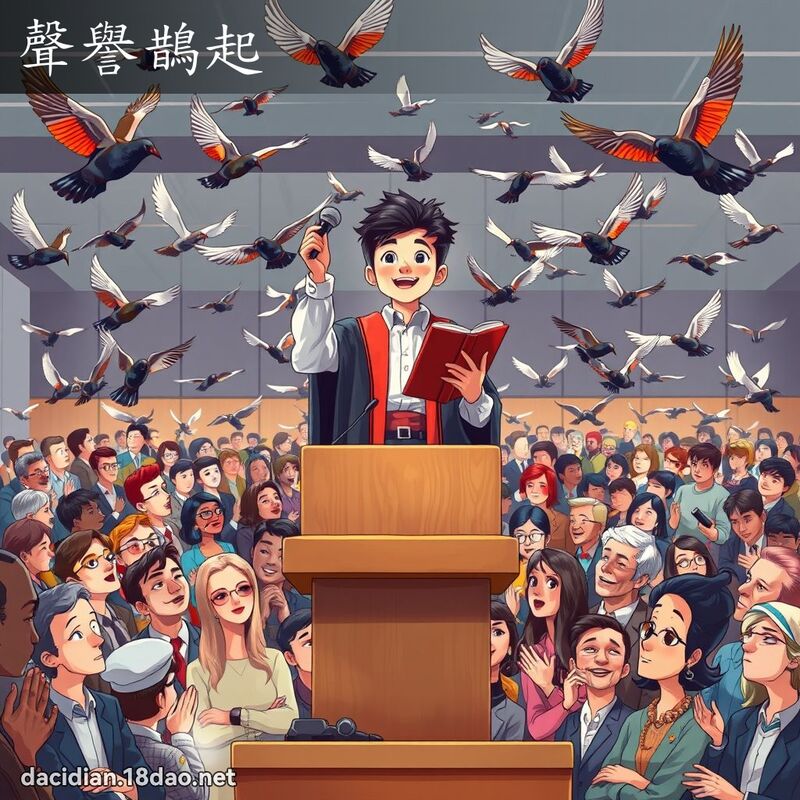 声誉鹊起 - 国语大辞典配图
