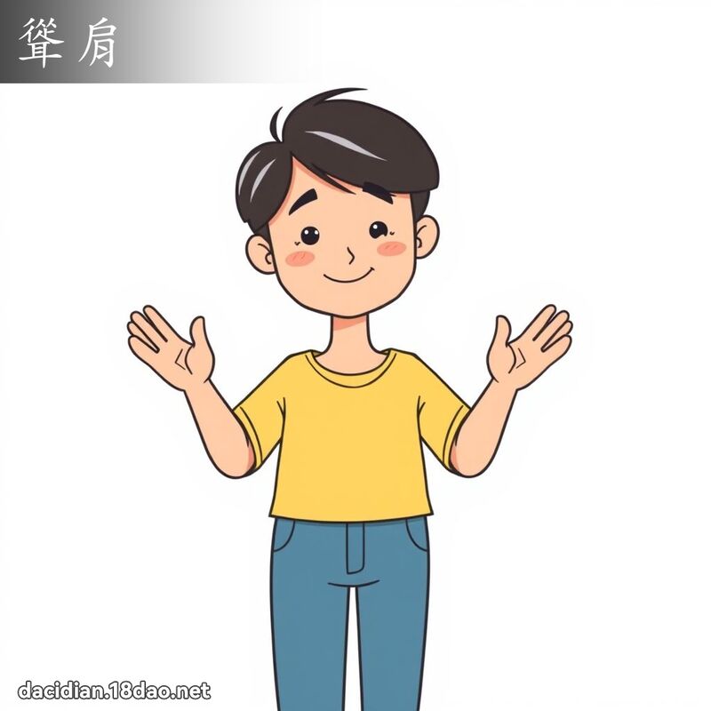 聳肩 - 國語大辭典配圖