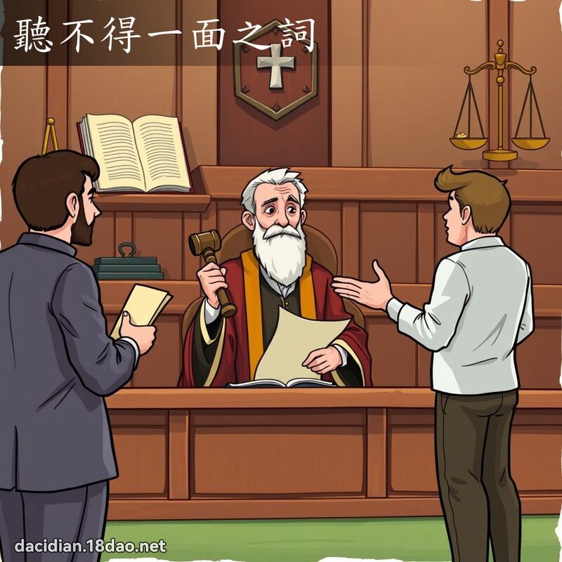 聽不得一面之詞 - 國語大辭典配圖