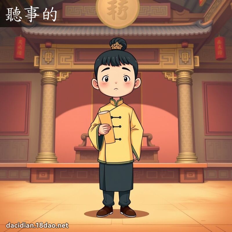 聽事的 - 國語大辭典配圖