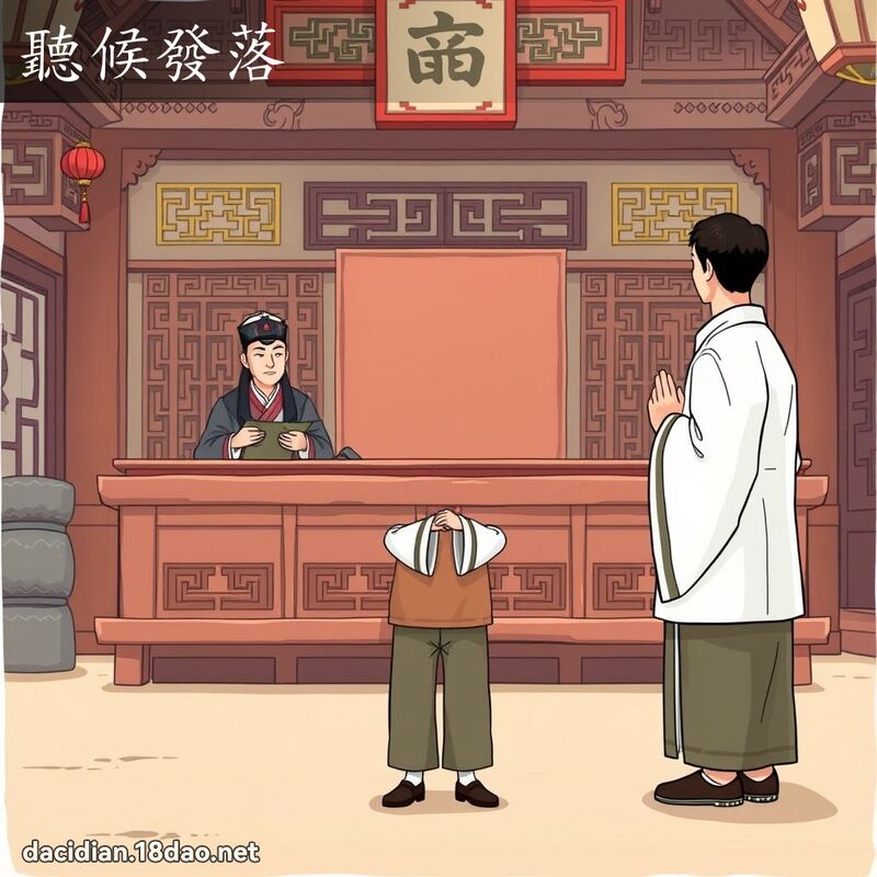 听候发落 - 国语大辞典配图