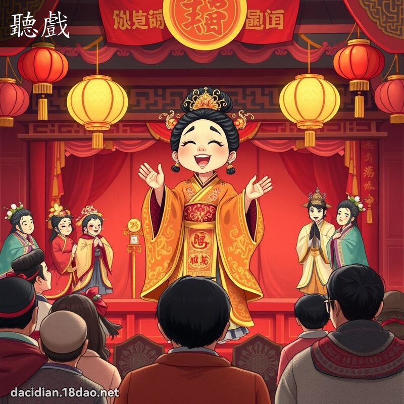 聽戲 - 國語大辭典配圖