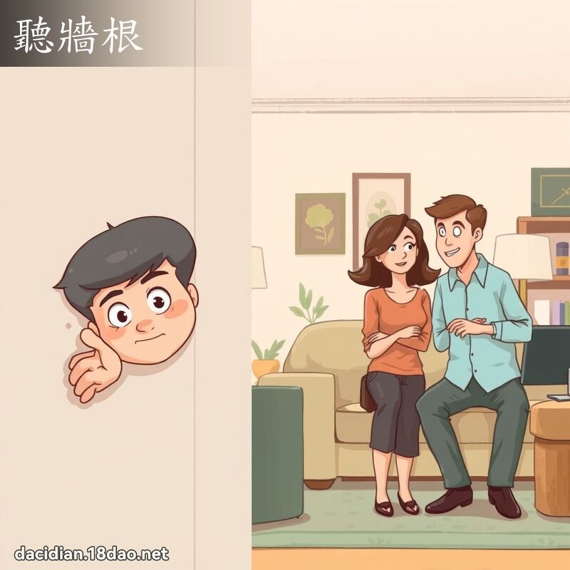 聽牆根 - 國語大辭典配圖