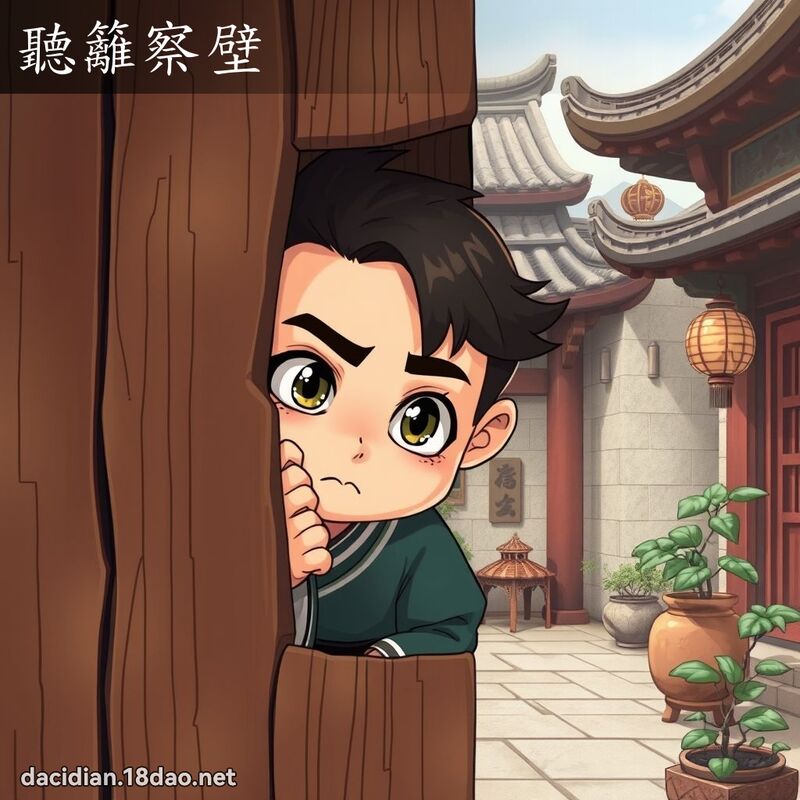 聽籬察壁 - 國語大辭典配圖