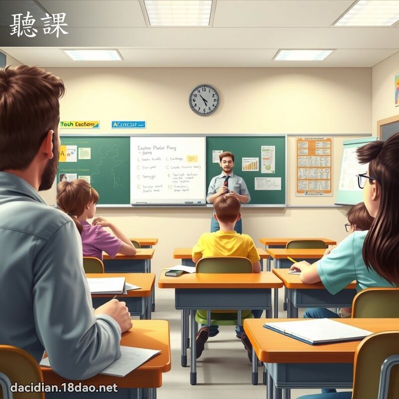 聽課 - 國語大辭典配圖