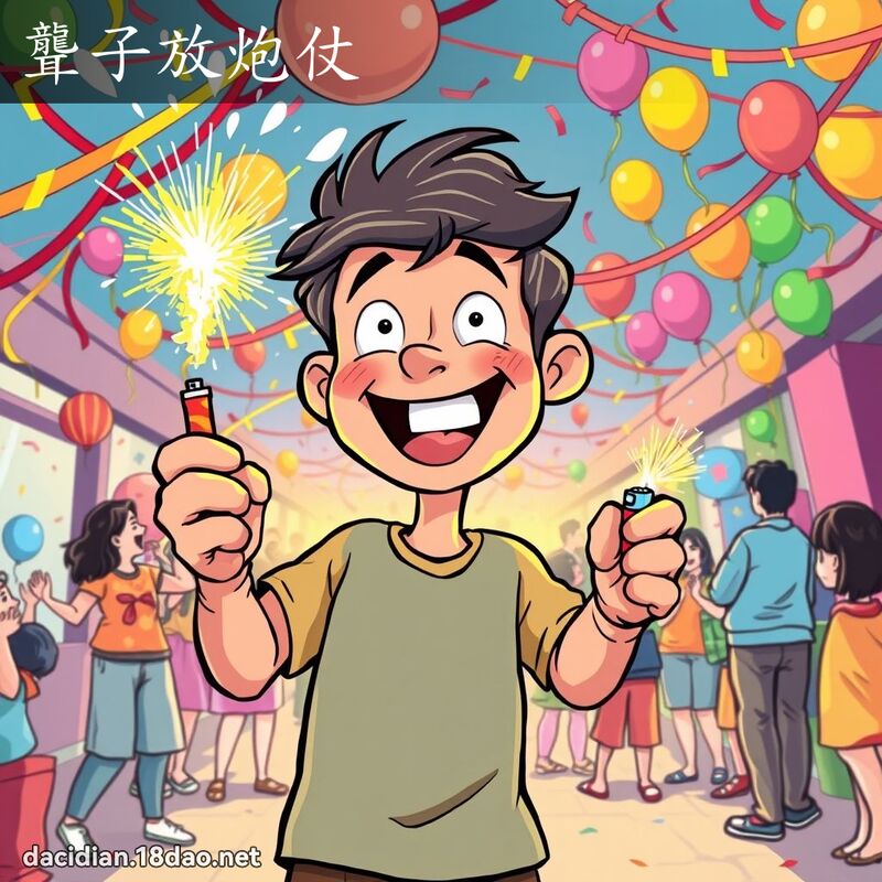 聋子放炮仗 - 国语大辞典配图