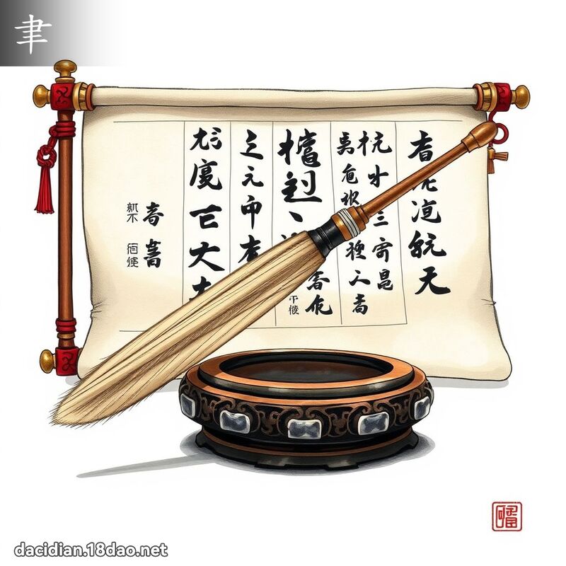 聿 - 國語大辭典配圖