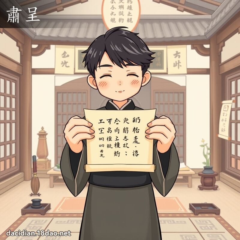 肅呈 - 國語大辭典配圖