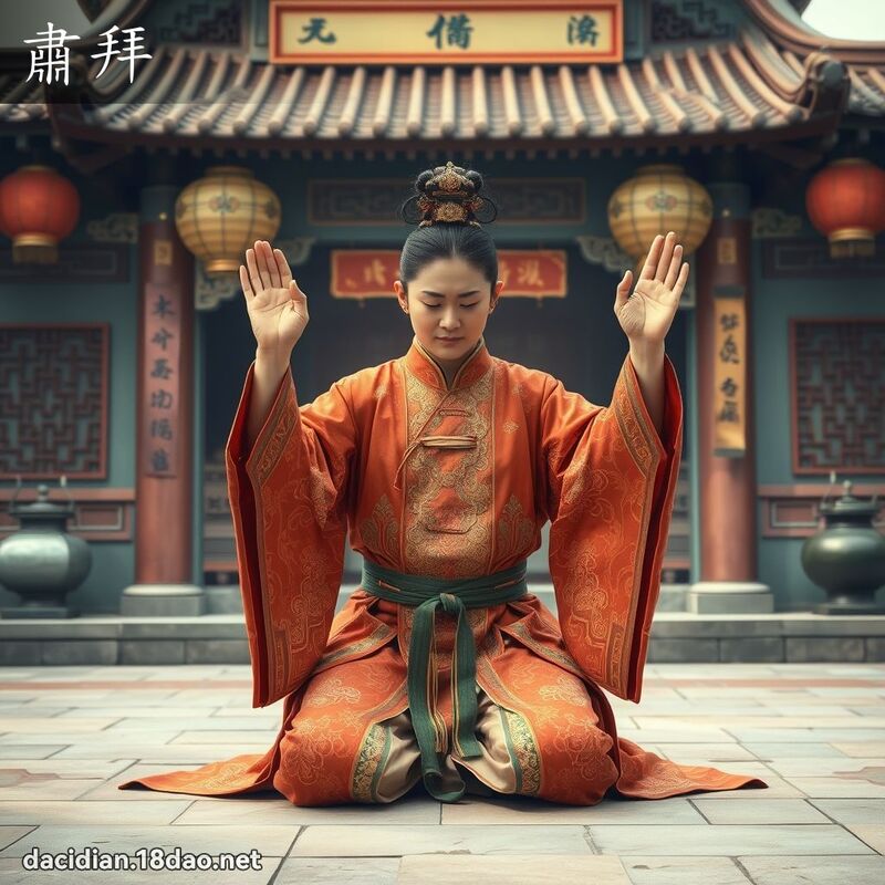 肃拜 - 国语大辞典配图