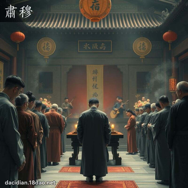 肅穆 - 國語大辭典配圖