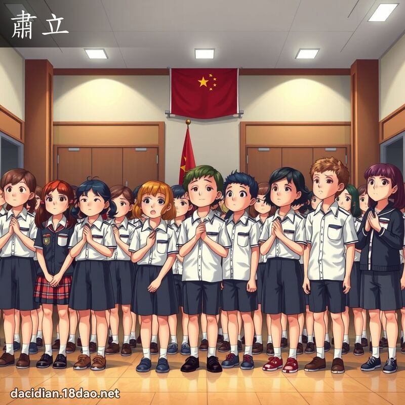 肅立 - 國語大辭典配圖
