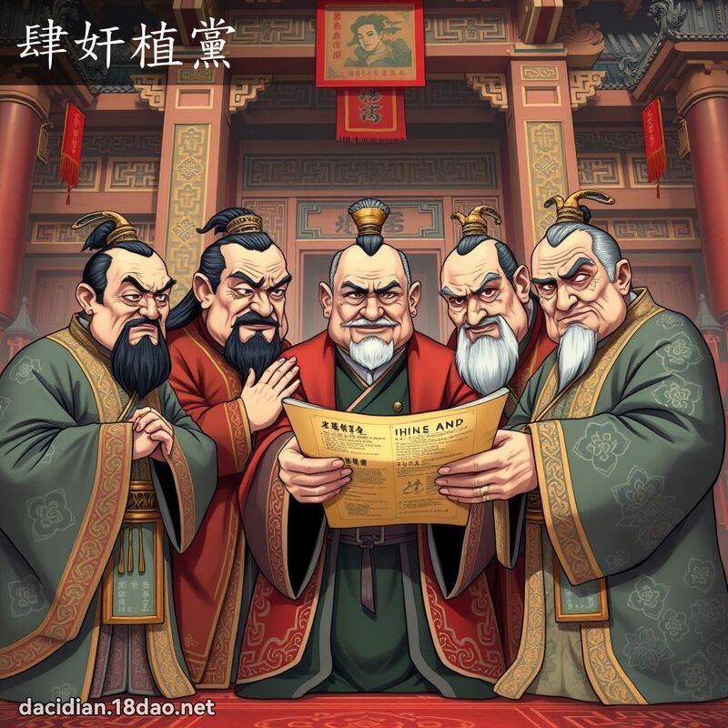 肆奸植党 - 国语大辞典配图