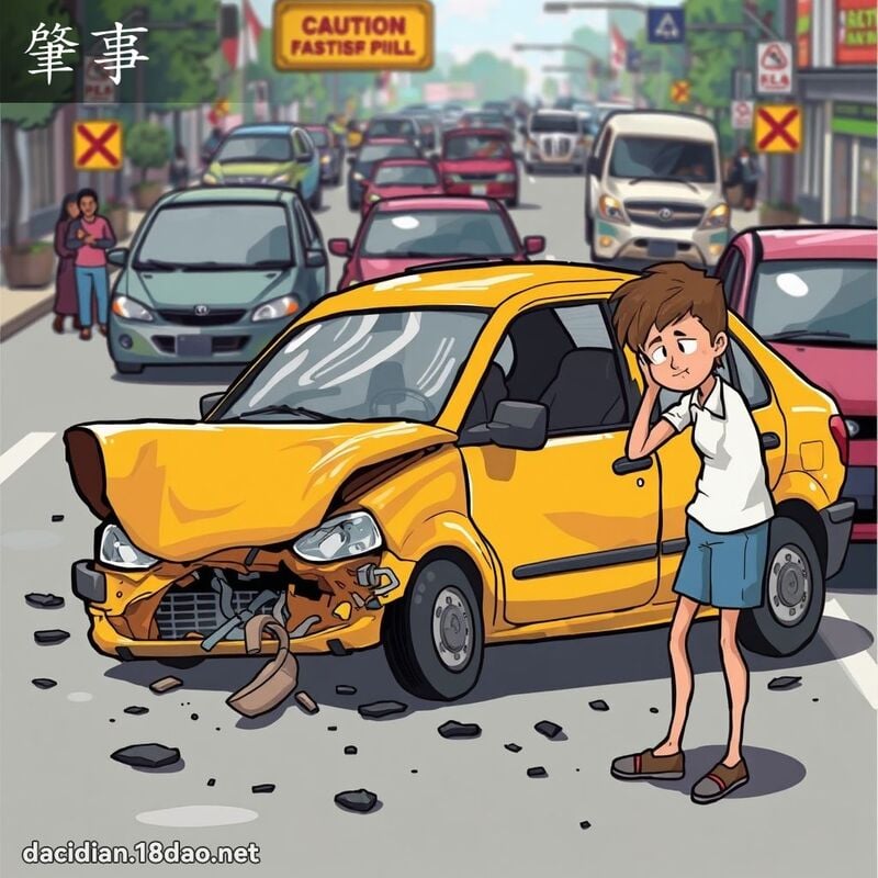 肇事 - 國語大辭典配圖