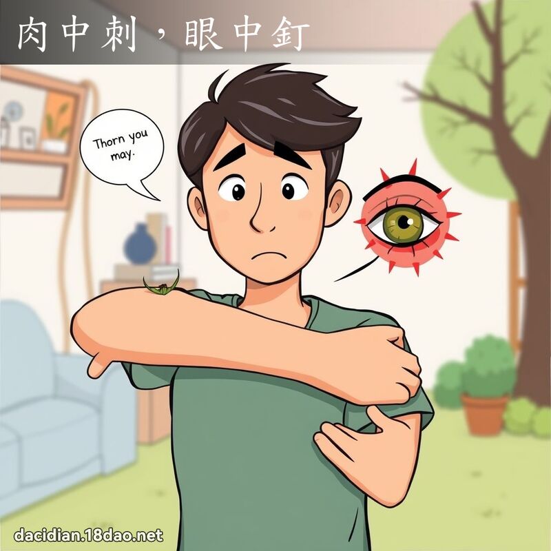肉中刺，眼中釘 - 國語大辭典配圖