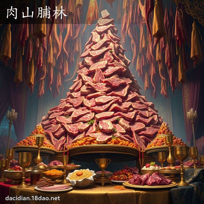 肉山脯林 - 國語大辭典配圖