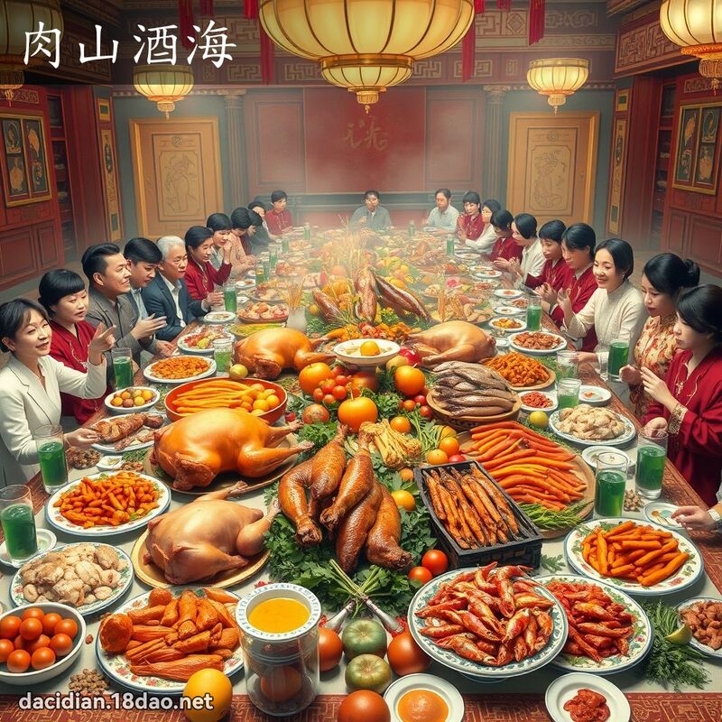 肉山酒海 - 國語大辭典配圖