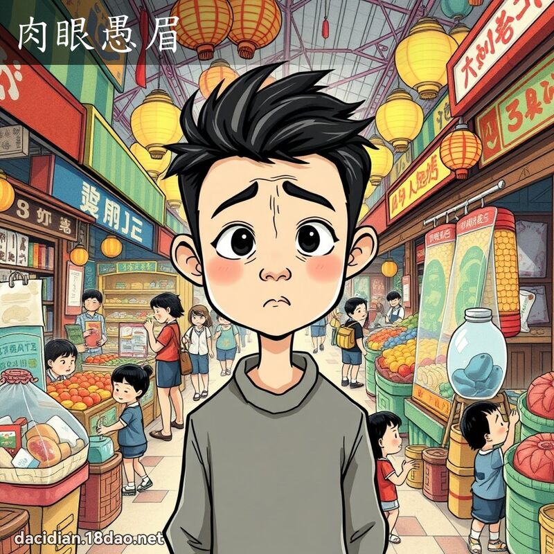 肉眼愚眉 - 国语大辞典配图