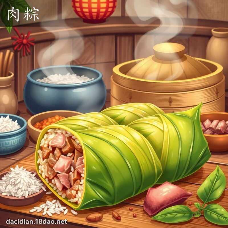 肉粽 - 国语大辞典配图