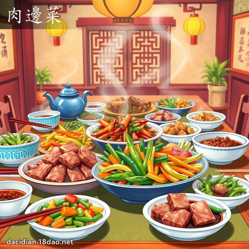 肉邊菜 - 國語大辭典配圖