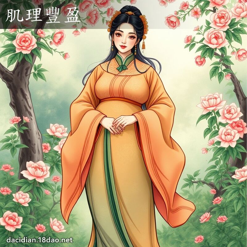 肌理丰盈 - 国语大辞典配图