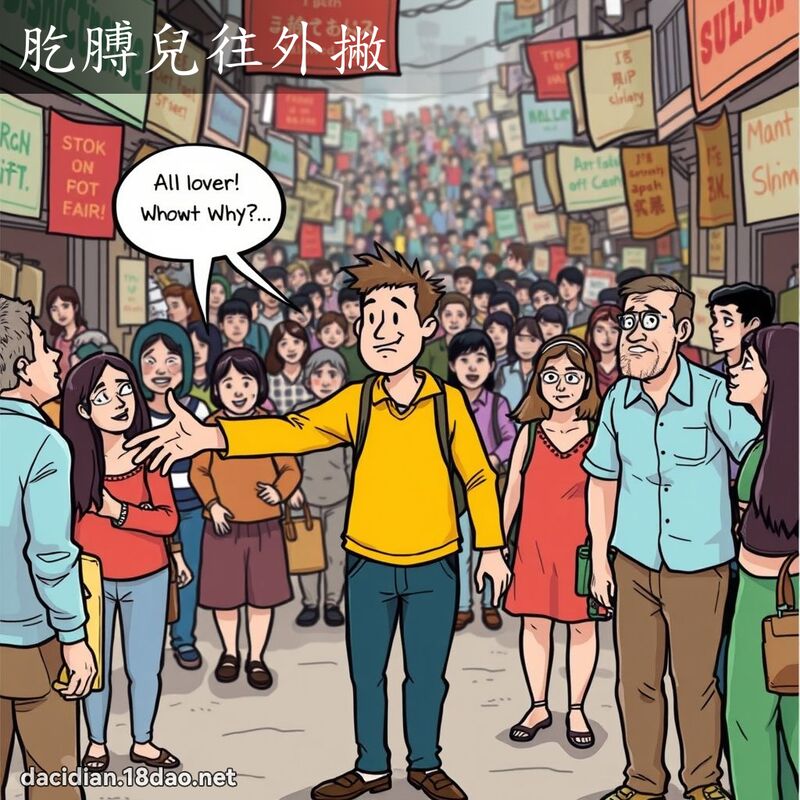 肐膊兒往外撇 - 國語大辭典配圖