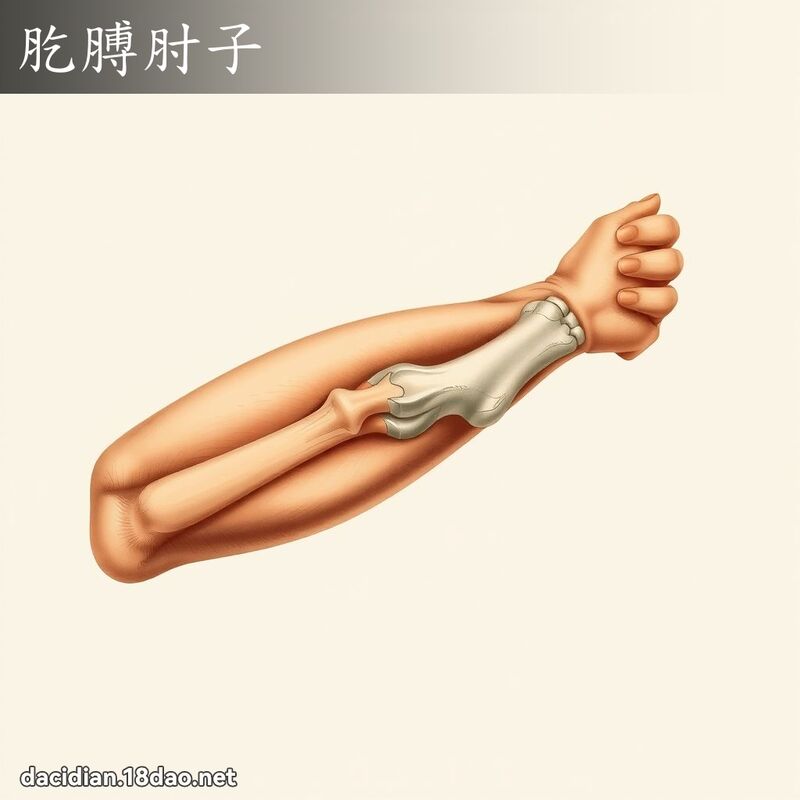 肐膊肘子 - 国语大辞典配图