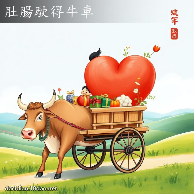 肚腸駛得牛車 - 國語大辭典配圖