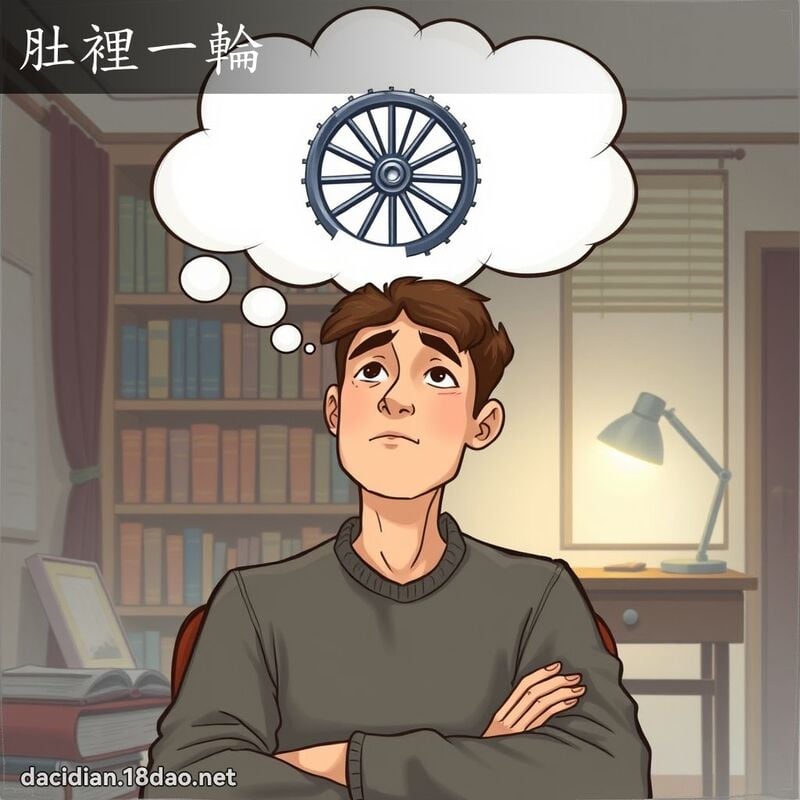 肚裡一輪 - 國語大辭典配圖