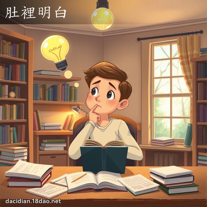 肚里明白 - 国语大辞典配图