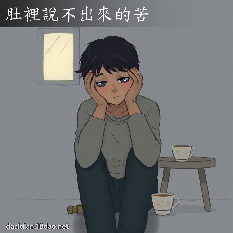 肚裡說不出來的苦 - 國語大辭典配圖