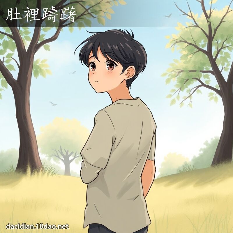 肚裡躊躇 - 國語大辭典配圖