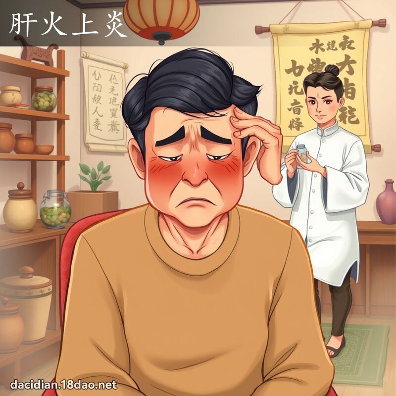 肝火上炎 - 國語大辭典配圖