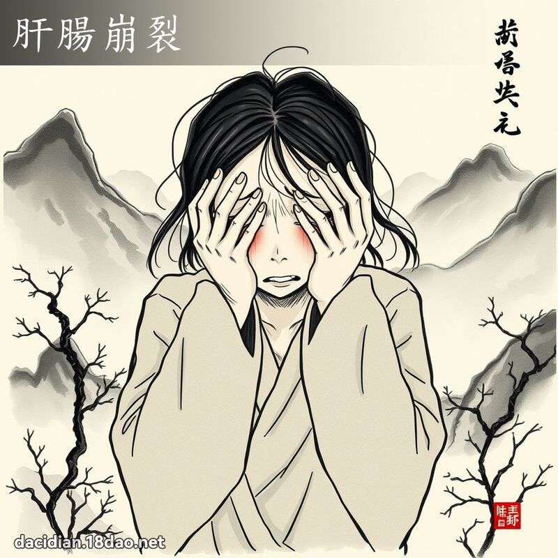 肝肠崩裂 - 国语大辞典配图