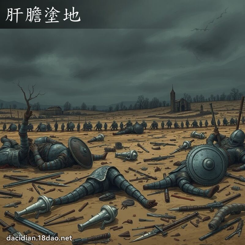 肝膽塗地 - 國語大辭典配圖