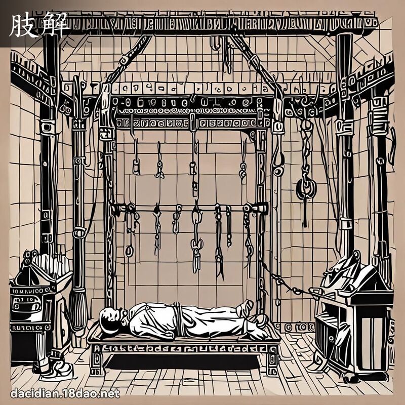 肢解 - 国语大辞典配图